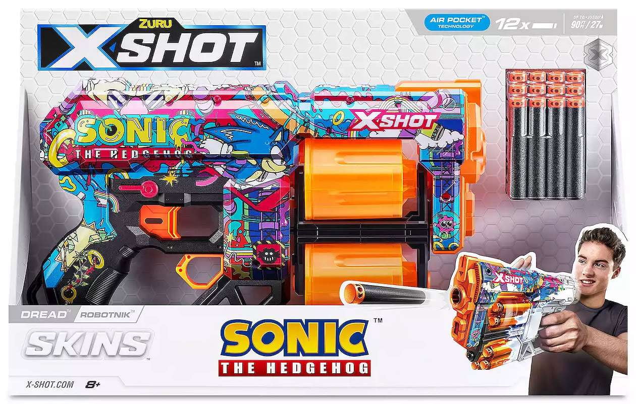 ZURU X-Shot Dread Defense Force Nerf Blaster with 12 Darts