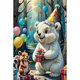thumbnail image 1 of 5D DIY Taladro Fiesta Oso Del 40x60cm Blanco, 1 of 9