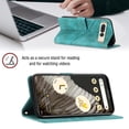 thumbnail image 4 of Compatible with Google Pixel 7 Pro Classic Embossed PU Leather Case with Card Holder Shockproof Cover, 4 of 5