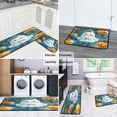 thumbnail image 6 of Halloween Kitchen Rug Set of 2 Anti Fatigue Kitchen Mats for Floor,Cute Ghost Pumpkin Welcome Halloween Kitchen Rugs and Mats for Bathroom,Room Bath (47x17+30x17 inches), 6 of 7