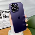 thumbnail image 1 of Gafas De Lujo Morado Oscuro AG Funda Mate Para Iphone 14 13 12 11 Pro Max 14 Plus Antihuellas Dactilares Duras Gao Jiahui unisex, 1 of 2