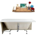 thumbnail image 3 of 59" Streamline N2440PBR Soaking Freestanding Tub and Tray With Internal Drain in Polished Brass, 3 of 7