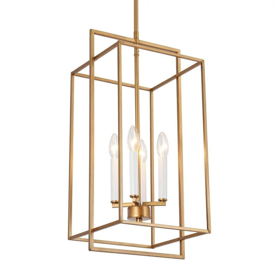 LNC Gold and White Candle Style Tiered LED Pendant for Kitchen or Dining Room