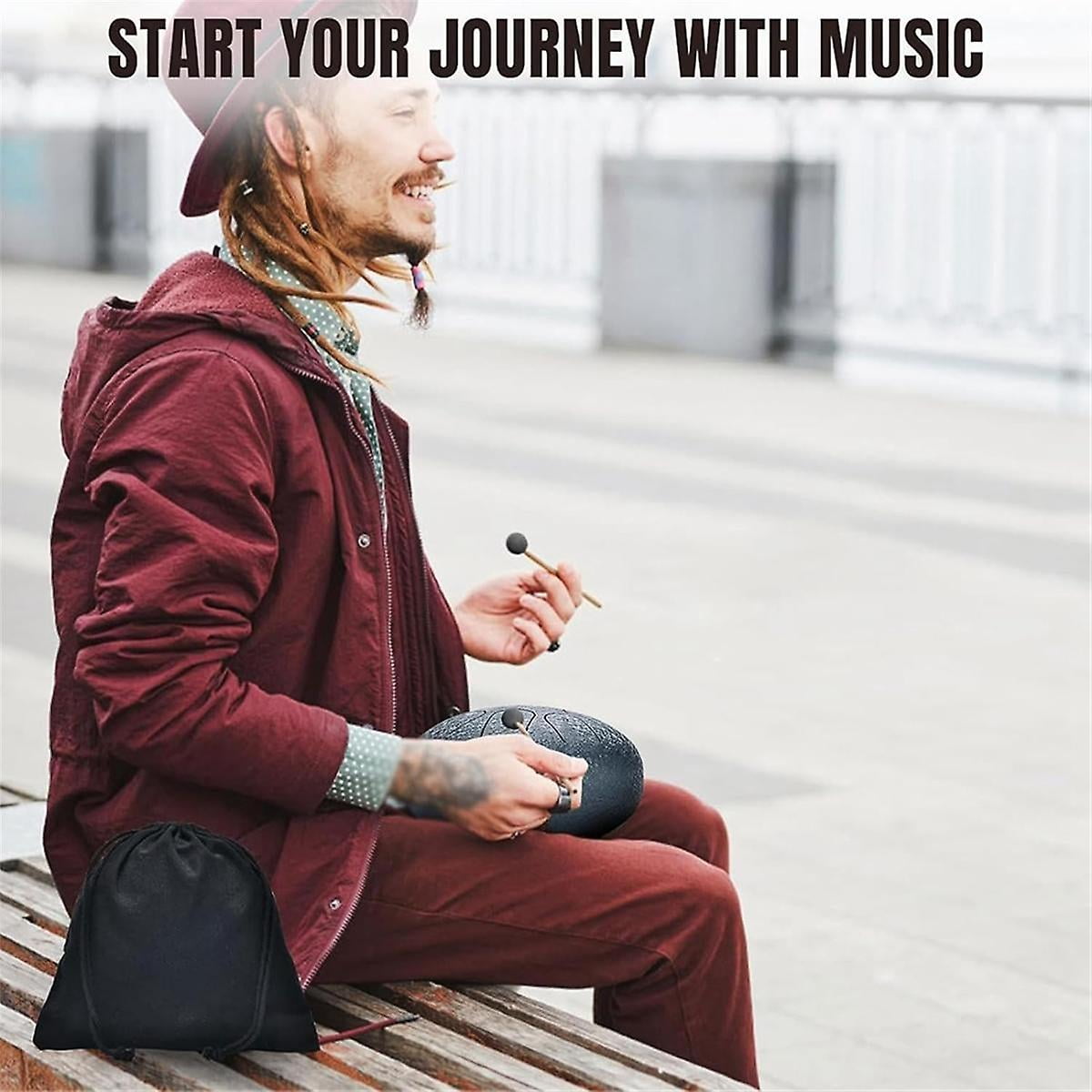 Noir 10 Pouces 11 Ton Tambour De Pluie Extérieur, Tambour De Pluie Exterieur Tambour De Pluie De Jardin Tambour De Chakra De La Pluie Tambour Ethere Main Dr