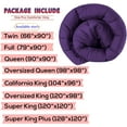 thumbnail image 2 of 100% Cotton All-Season Comforter - Box Stitched Comforter - Bedding with Corner Tabs Machine Washable Lightweight Color Purple Solid Pattern Size Super King Plus, 2 of 5