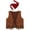 Brown, variant on Baby Boys Sleeveless Suede Tassels Cowboy Vest with Bandanna for Cosplay Party Wear Brown 3-6M