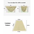 thumbnail image 5 of Yellow Solid Color Sheer Waterfall Valance Curtains for Window, Aesthetics Contemporary Luxury Rod Pocket Sheer Topper Swag Curtains for Living Room, Kitchen 38.5"W x 47.2"L, 2 Panels, 5 of 7