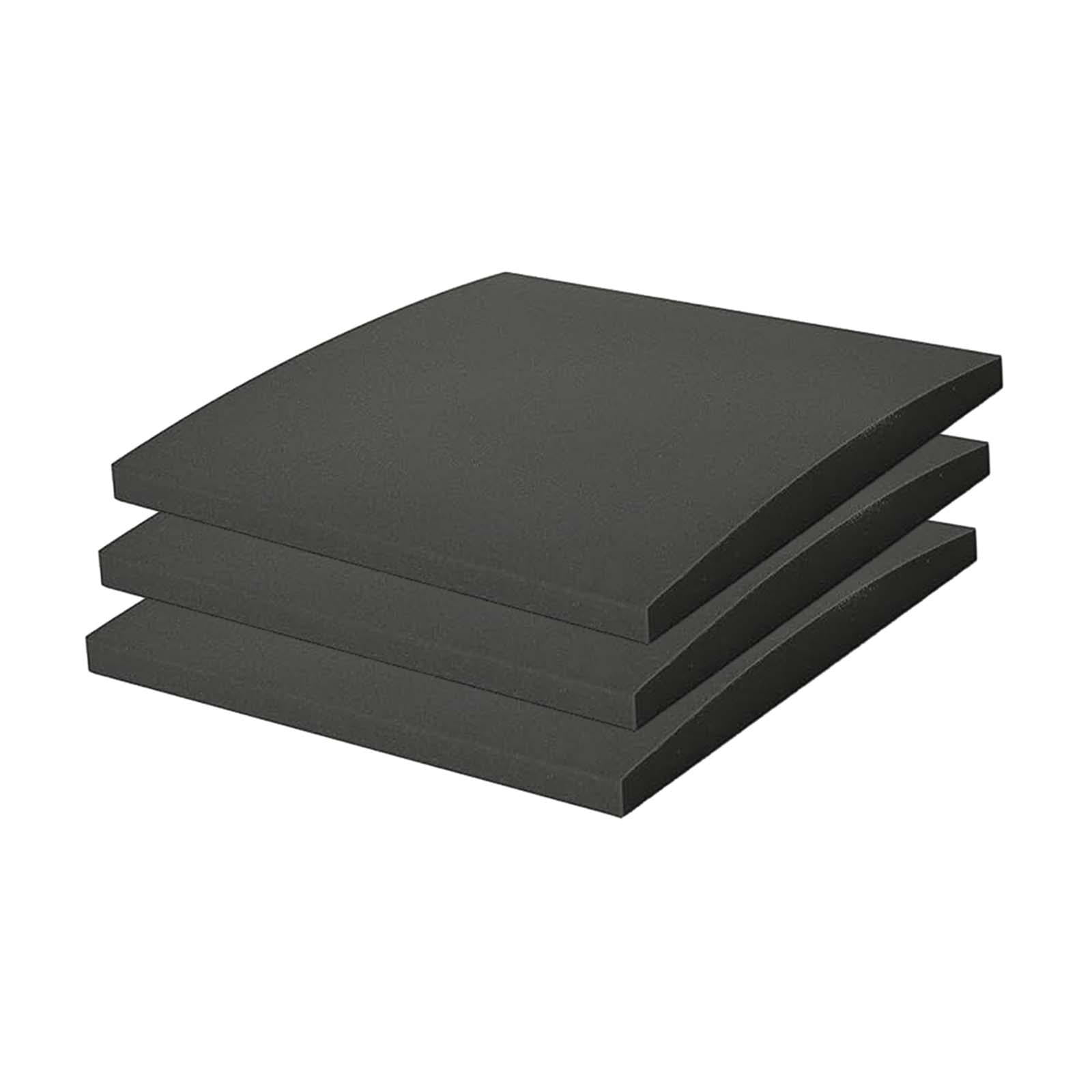 Fancyes 3 Pieces Couch Cushion Support for Sagging Seat Anti Slip Curved Sofa Cushion Support Insert Sponge Pad for Sectional Chair Black hardness 70