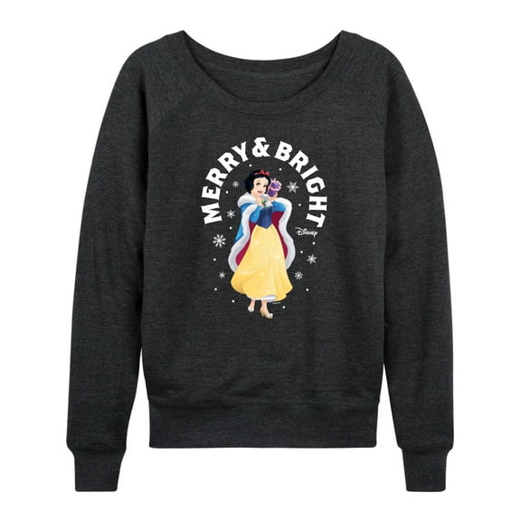 Disney - Merry And Bright Snow White - Women's Lightweight French Terry Long Sleeve Shirt