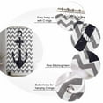thumbnail image 5 of Shower Curtain, Nautical Anchor Dark Blue Waterproof Shower Curtain Set with Hooks for Bathroom Showers,Stalls and Bathtubs,72x72In Grey Zigzag Chevron, 5 of 8