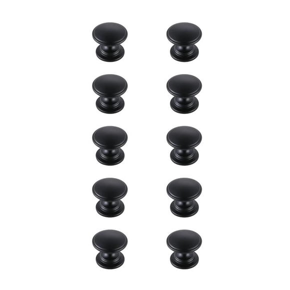 1.2 in. Dia. Kaid Multipack Mushroom Knob, Matte Black - Pack of 10