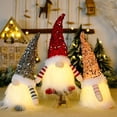 thumbnail image 4 of 11.8" Lighted Christmas Gnome Faceless Doll Santa, Light Up Elf Holiday Present, Battery Operated Winter Tabletop Christmas Decorations Figurines, 4 of 7