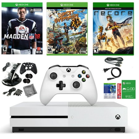 Xbox One Madden NFL 18 500GB Console with 2 Games and 10 in 1 Accessories Kit