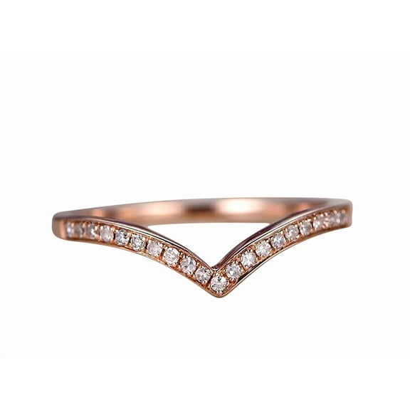 0.50 Half Eternity Wedding Band Beautiful Twist Curve Anniversary Wedding Band with 18k Gold Plating