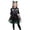 Black, variant on REDARER Girls Halloween Cat Cosplay Tutu Dress Cat Face Print Puff Sleeve Gown with Cat Ear Headband for Stage Show Trick or Treat Fancy Dress Party Outfit,6-7 Years