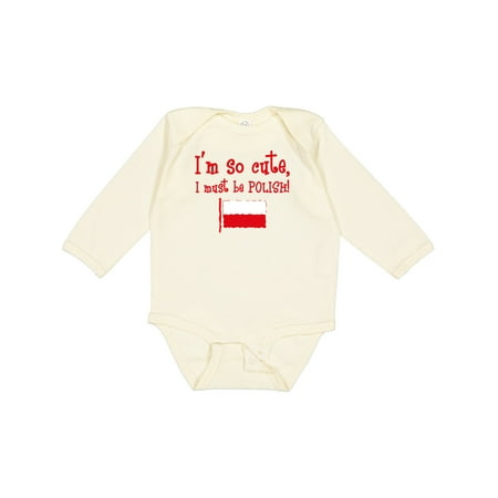 

Inktastic So Cute Polish Gift Baby Boy or Baby Girl Long Sleeve Bodysuit