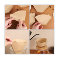 thumbnail image 4 of 200 Pcs Filtres à Café Naturels Non Blanchis, Filtres à Café en Papier Conique Jetables pour Infusion Lente et, 4 of 6