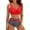 C574/Red, variant on XIYON Womens Bikini Sets Two Piece Swimsuits High Waist Control Polka Dot Bikini Tankini For Beach Wear Comfortable
