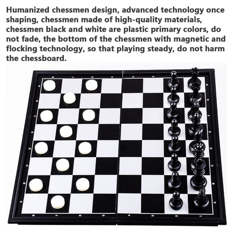  BESFAN 3-in-1 Chess Board Set, Foldable Large Size