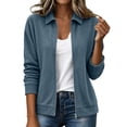 thumbnail image 2 of Tqcoqu Faux Suede Bomber Jacket for Women Fall Fashion 2026 Casual Zip Up Oversized Trendy Winter Clothing Outerwear Coats, 2 of 8