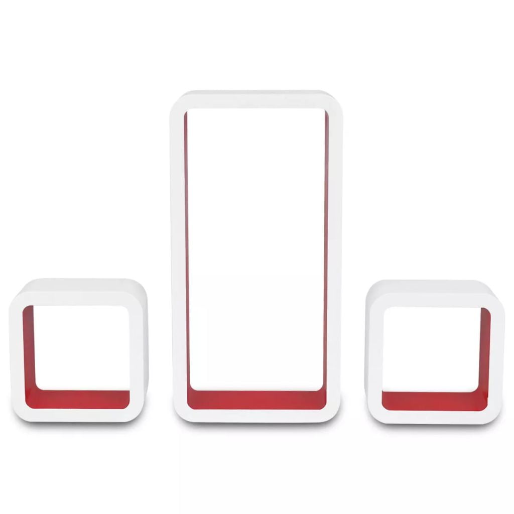 Kepooman 3 Floating Wall Mount Display Rack for Study Room, White