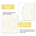 thumbnail image 3 of Handmade Crochet Tablecloth, 24inch Round Sunflower Lace Table Cover, Beige, 3 of 7