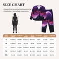 thumbnail image 4 of Pajama Sets for Women 2 Pcs, Artistic Purple Starry Sky Tree Button Down Long Sleeve Sleepwear Lounge PJ Sets, 4 of 6