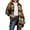 Coffee, variant on Womens Jacket Plaid Jackets Casual Lapel Button Down Long Sleeve Overcoat with Pockets Windproof Winter Warm Coat Womens Winter Coat Coffee L