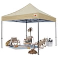 thumbnail image 6 of ABCCANOPY 10' x 10' Beige Outdoor Commercial Instant Shelter Metal Patio Pop-Up Canopy, 6 of 9