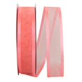 thumbnail image 1 of Reliant Ribbon 25765-410-09C 10.5 in. 100 Yards Sheer Satin Edge Value Ribbon, Salmon, 1 of 3