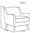 thumbnail image 3 of Southern Home Furnishings Invitation Linen Accent Chair in Light Gray, 3 of 3