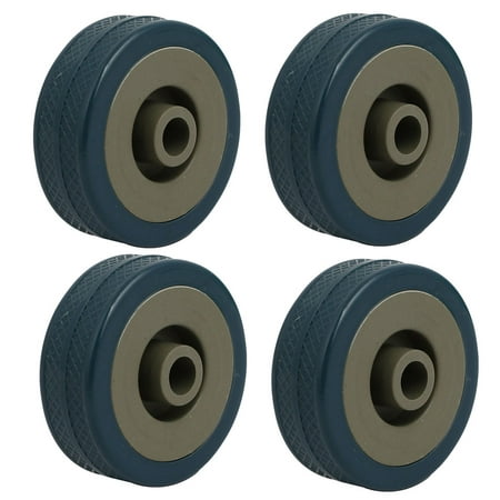 Unique Bargains 2-inch Diameter Rubber Wheel Skateboard Trolley Caster Pulley Gray
