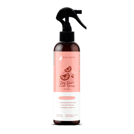 UPC: 0854362006671 | kin+kind Dog Deodorizing Spray – Safe Natural & Easy to Use Pet Odor Eliminator – Premium Dog Detangler Spray Formula Made w/ Aloe – Dog Deodorizer for Smelly Dogs Made in the USA (12 fl oz)