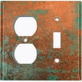 thumbnail image 4 of Metal Light Switch Plate Outlet Cover Image of Distressed Copper MET012, 4 of 13