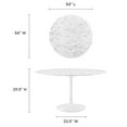 thumbnail image 4 of Lippa 54" Round Artificial Marble Dining Table, 4 of 6