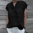thumbnail image 5 of Brilliant Women Tops Women's V Neck Leisure Short Sleeve Solid Breathable Tops clothes under $10.00, 5 of 7