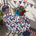 thumbnail image 5 of Independence Day Butterfly Seamless Round Fitted Tablecloth with Elastic Edge,Waterproof Table Cloth Fits Tables Up to 45"-54",Washable Table Cover for Indoor Outdoor,American Flag Butterflies, 5 of 9