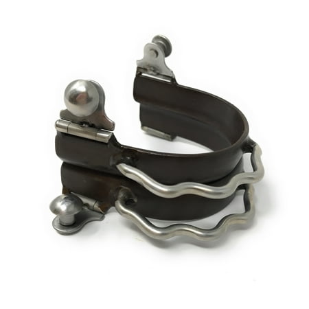 Horse Riding Spurs - Humane Sidewinder Horse Barrel Racing Bumper Spurs Antique Brown