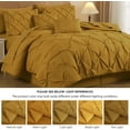 thumbnail image 5 of Chezmoi Collection 10-Piece Bed in a Bag Comforter Set, Pintuck Design, All Season Soft Microfiber Bedding with Sheets, Pillow Shams & Decorative Pillow, Mustard Yellow, Full, 5 of 9