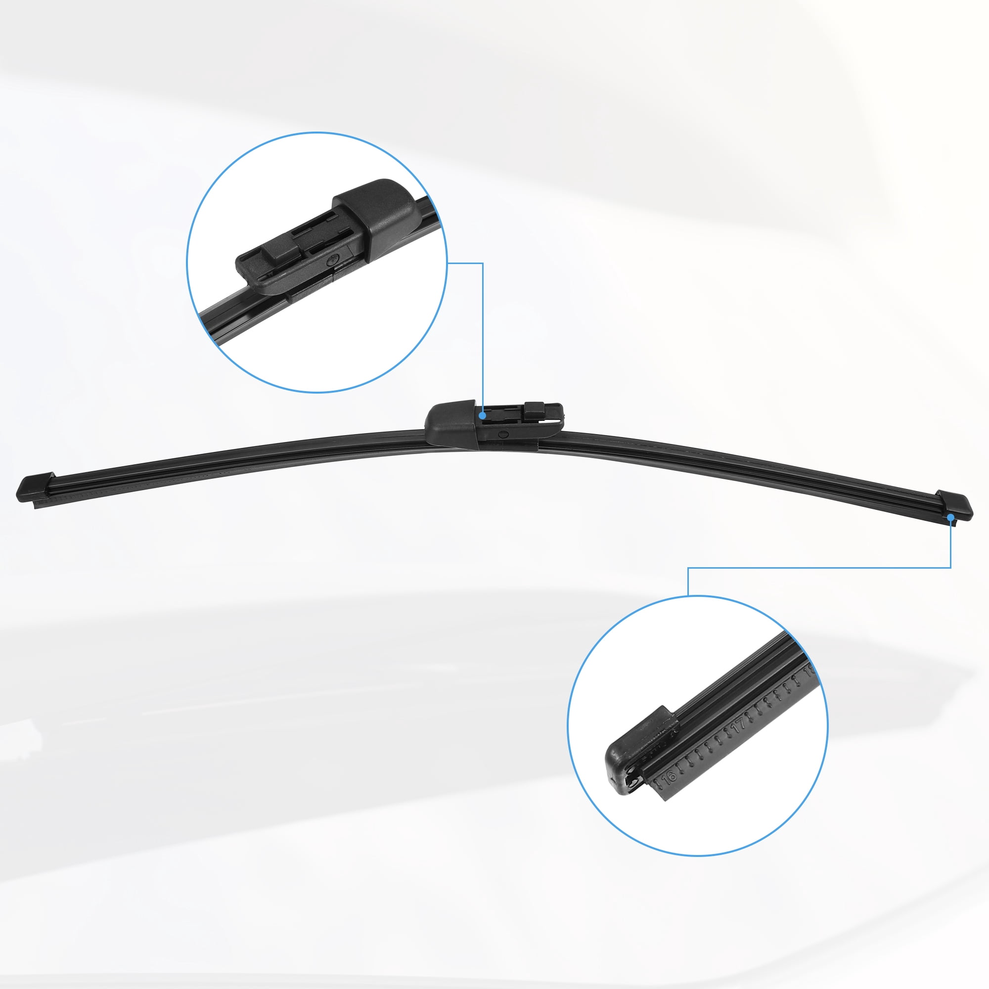 Unique Bargains 15" Car Rear Wiper Blade for Volkswagen Tiguan Pack of 2 Black