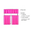 thumbnail image 2 of Set of 3 pieces Kitchen Curtain Blackout K4 Hot Pink color Rod Pocket Bathroom Short Window Include Two (2) Tier Panels Linen + One (1) Matching Swag Valance, 2 of 5