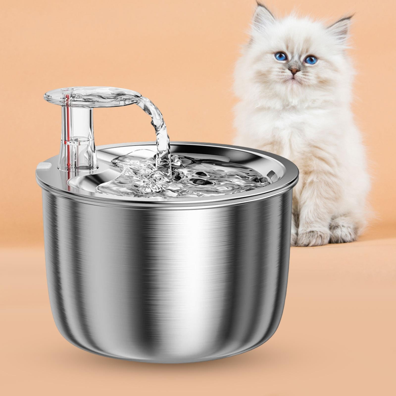 Bvdfgk Cat Water Fountain 304 Stainless Steel Container for Puppy Indoor Small Dogs