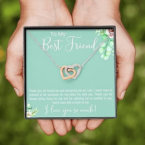 My Badass Bestie Brave Strong Smart Hearts Necklace, Fun Bestie Gift, Bestie Birthday, Best Friend Funny Gift, Bestie Necklace, Christmas, Farewell Gift for Best Friend I love you so much