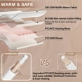 thumbnail image 4 of QinaQin 90x100 Inch Electric Heated Waffle Fleece Throw Blanket 6 Heating Levels 1 4h Time Settings ETL Certified Machine Washable Ideal for Office White, 4 of 8