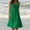 Green, variant on AOOCHASLIY Ladies' Holiday Dress Women's Solid Color Sleeveless Metal Ring Button Beach Dress Flowy Short Beach Dress Sundress
