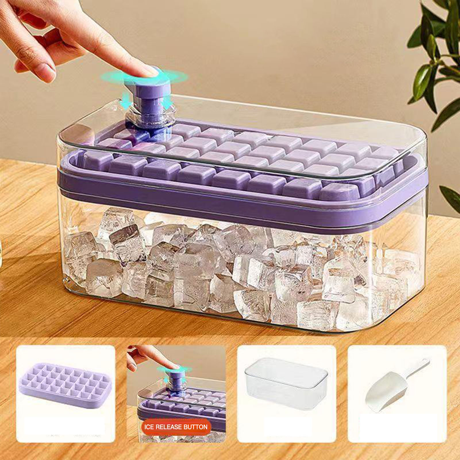 Openuye One Button Release Ice Cubes Easy Release Ice Cubes Molds
