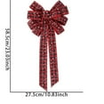thumbnail image 3 of Large Christmas Bows Decorations for Tree Garland Wreath Xmas Ornaments Indoor Outdoor Farmhouse Front Door Party Supplies Holiday Decor and Gift Packaging, 3 of 4