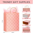 thumbnail image 2 of 12 Pack 13" Large Kraft Paper Gift Bags Assortment with Tissue Paper & Handles, 12 Unique Solid & Geometric Pattern Designs for Birthdays, Anniversary, Father's Day, Holidays and Other Occasions, 2 of 4
