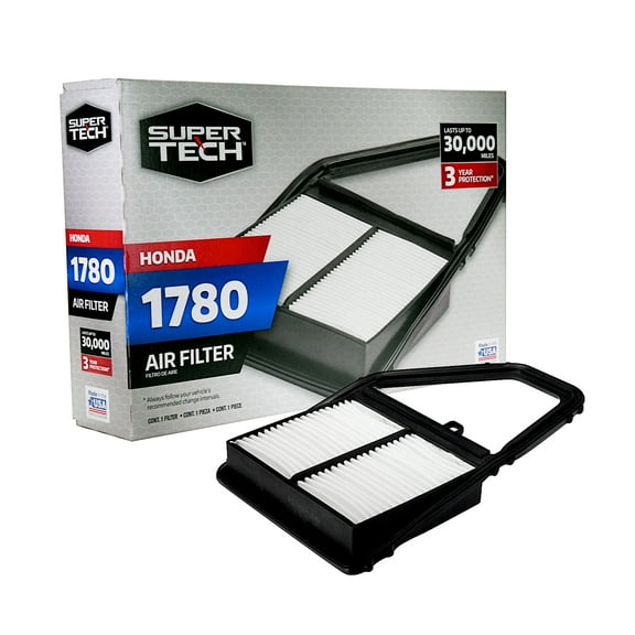 Super Tech 1780 Engine Air Filter, Replacement Filter for Honda Fits select: 2001-2005 HONDA CIVIC