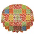 thumbnail image 2 of Pioneer Flower Floral Print Pattern Round Tablecloth 60 X 60 Inch, Wrinkle Resistant Wipeable Table Cloth for Kitchen Dining Picnic Patio Party, 2 of 6